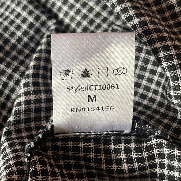 *NWOT* Mod Ref / Gingham Checkered Plaid Button Up Shirt with Front Tie / M - Picture 8 of 8